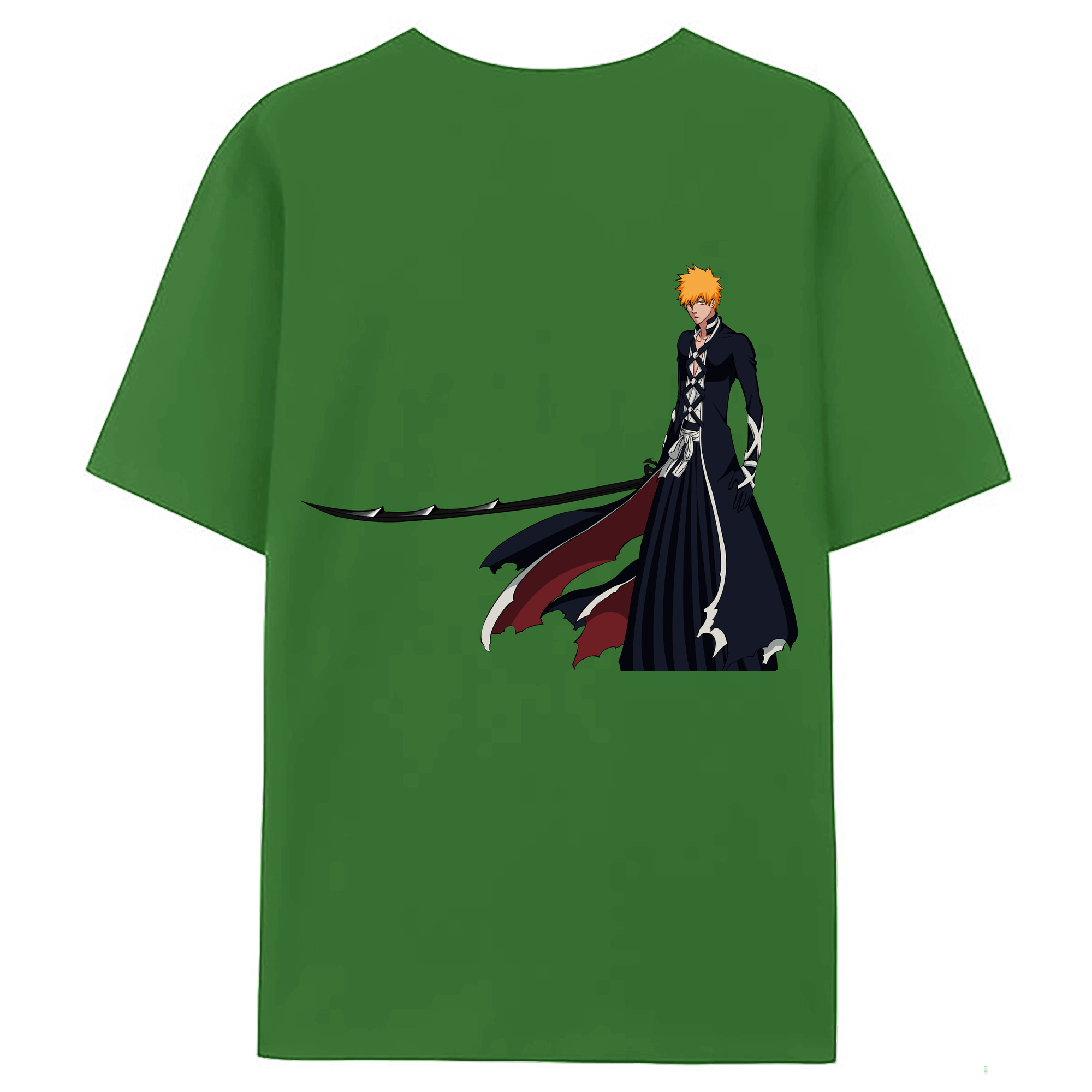 （画像用） ブリーチ 黒崎一護（くろさき いちご）BLEACH Kurosaki Ichigo レディース半袖Tシャツ(バックプリント)